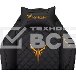 Кресло игровое Knight RAMPART черный, ромбик, эко.кожа, с подголов. крестовина металл, фото14