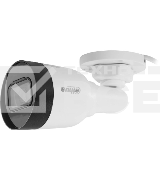 Уличная цилиндрическая IP-видеокамера DAHUA DH-IPC-HFW1230S1P-0280B-S6 2Мп, 1/2.8” CMOS, объектив 2.8мм, детектор человка, ИК-подсветка до 30м, IP67,  корпус: металл, пластик
