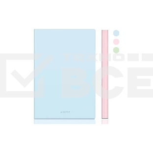 Блокнот Deli 22283LT-BLUE 210х143мм, искусственная кожа, 96л, голубой