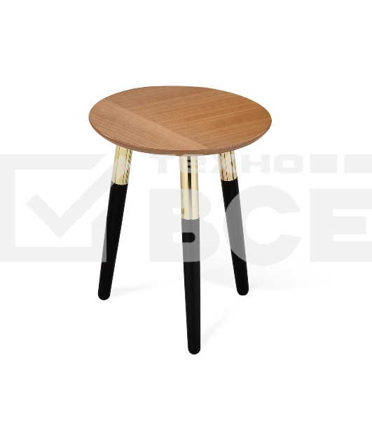 Столик кофейный SHEFFILTON SHT-CT17 дуб весенний/черное дерево/латунь (191695)