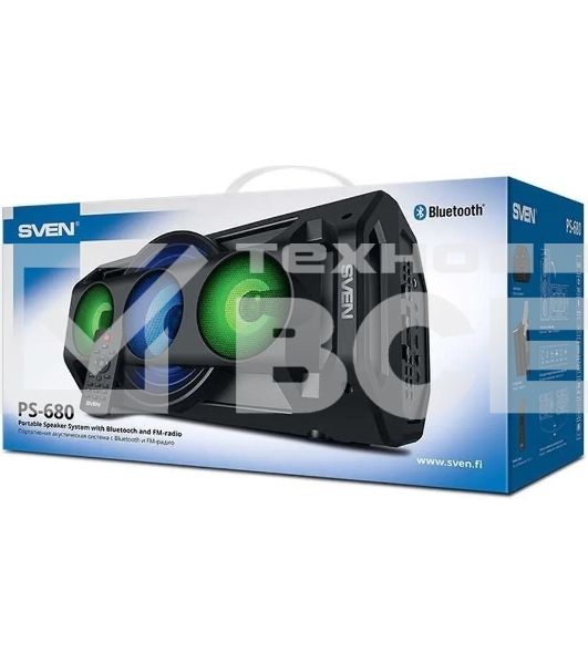Колонка портативная Sven АС PS-680 черный 65W 1.0 BT