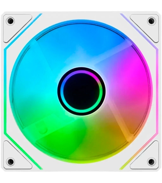 Вентилятор для корпуса Bloody CF-12 LCD ARGb 120х120x25 белый 4-pin 32дБ (упак.:1шт) (CF-12-ARGb120-WH) Ret