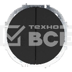 Выключатель проходной 2-кл. СП OSEN 10А IP20 механизм черный бархат LEZARD 743-4288-106, фото 1