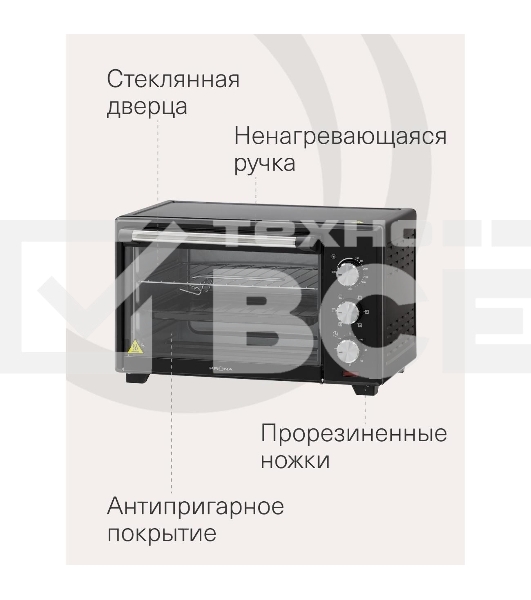 Электрическая мини-печь Krona OFEN 28 BL