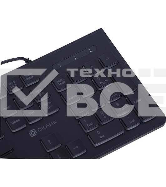 Клавиатура Oklick 440ML черный USB slim LED