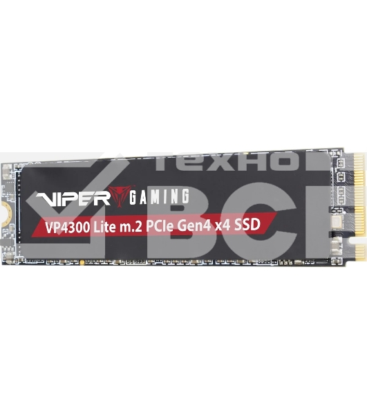 Накопитель SSD Patriot Viper VP4300 Lite, 500GB, PCIe 4.0 x4, M.2 2280, NVMe, R/W 7000/4000, с радиатором