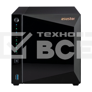 Сетевое хранилище ASUSTOR AS3304T 4-Bay NAS/MPl/Cel 1.4GHz Quad Core/2GBDDR4/noHDD,LFF(HDD,SSD),/1x1GbE(LAN)/3xUSB3.2; 90IX01L0-BW3S00