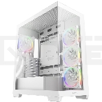 Компьютерный корпус Deepcool CG580 4F V2 WH без БП, боковое окно (панорама), 4x120мм ARGb PWM вентилятора, белый, ATX (R-CG580-WHADA4-G-2), фото 1
