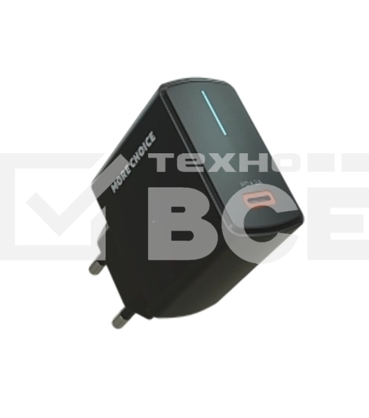 Сетевое зарядное устройство MORE CHOICE (4610196409936) NC60 1USB-C 3.0A PD 20W быстрая зарядка черный