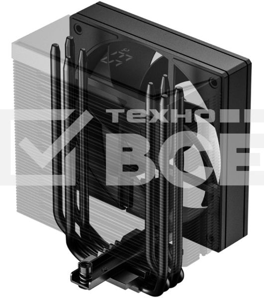 Кулер для процессора ID-COOLING FROZN A410 TD LGA1851/1700/1200/115X/AM5/AM4 (10шт/кор, TDP 220W, PWM, 4 тепл.трубки прямого контакта, FAN 120мм, черный) RET