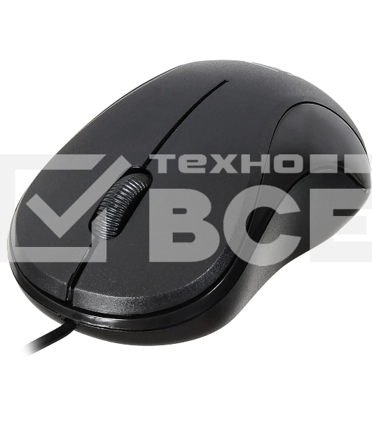 Мышь проводная Oklick 115S черный, 1200 dpi, USB, кнопки - 3