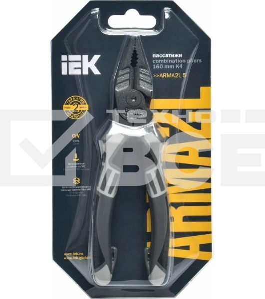 Пассатижи IEK K4 ARMA2L 5 (A2L5-PL10-K4-160) 160 мм