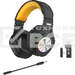 Гарнитура MARVO HG9084W Pulz 80W чёрный, беспроводная + проводная, радиоканал, до 50 ч, подсветка, совместимость с PS5, Xbox, фото3