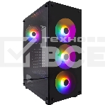 Компьютерный корпус 1STPLAYER FIRE DANCING V3-B / ATX, TG / 4x120mm LED fans inc. / V3-B-4F1, фото 1