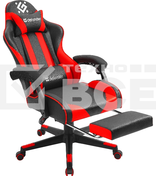 Кресло игровое Defender ROCK BLACK/RED PU