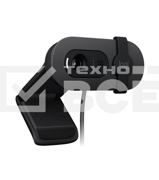 Веб-камера Logitech Webcam Brio 100, 1920x1080, GRAPHITE, защитная шторка, 960-001585