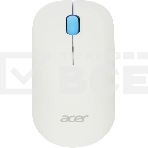 Мышь беспроводная Acer OMR205 белый/голубой, 1200 dpi, радиоканал, USB, кнопки - 3, фото 1