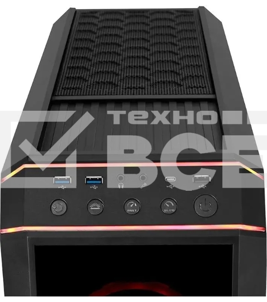 Корпус Chieftec Stallion II черный без БП ATX 4x120mm 1xUSB2.0 2xUSB3.1 audio bott PSU