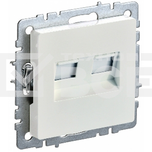 Розетка компьютерная двойная IEK BRITE РК10-2-БрЖ кат.5E RJ45 жемчуг