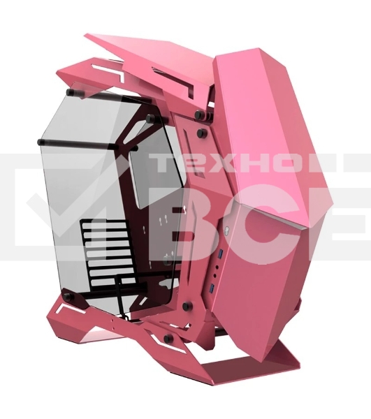 Корпус без блока питания JONSBO MOD-3, Full-Tower, TG, no fans, 2xUSB-A 3.0, EATX, ATX, mATX, mITX Pink