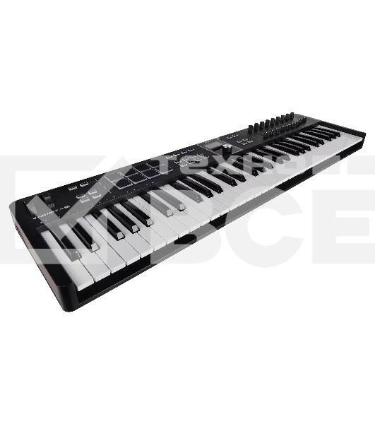 Клавиатура MIDI [231532] Arturia [KeyLab Essential 61 mk3 Black] 61 клавиша, LCD дисплей, 9 энкодеров, 8 пэдов, 9 фейдеров, 12 кнопок управления, колеса высоты тона и модуляции, 1/4
