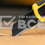 Нож Denzel 18 мм, сменное лезвие, SK4, корпус из ABS + TPR, торцевой зажим, фото2