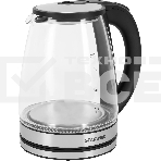 Чайник электрический Starwind SKG2114 1,8л. 1800Вт черный/прозрачный корпус: стекло, фото 1