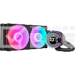 Система жидкостного охлаждения для ПК/Water Cooling System NZXT Kraken Elite 280 RGb (250W, 280мм, LED temp., Black/Fans: 2x140мм, 98.61CFM, 34.5dBA, 2000RPM/Pump height 65мм, 2800RPM, Rad thickness 27мм/S: 1851, 1700, 1200, 115X, AM5, AM4), фото 1