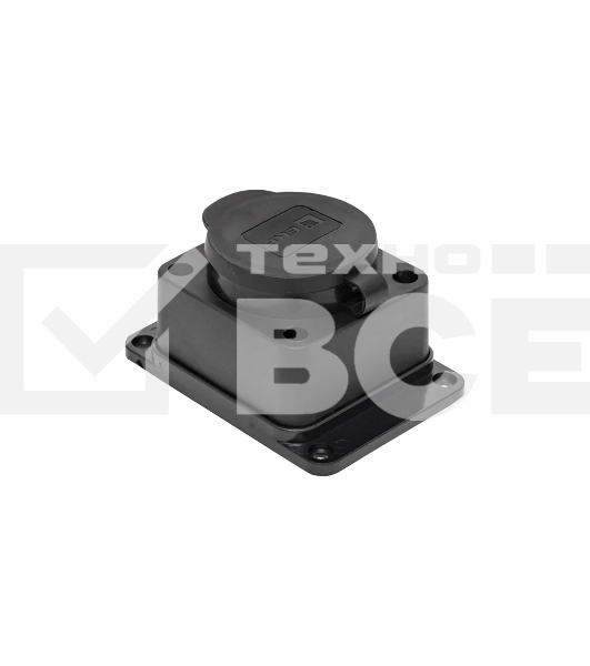 Розетка настенная с защитной крышкой каучуковая 230В 2P+PE 16A IP44 EKF PROxima