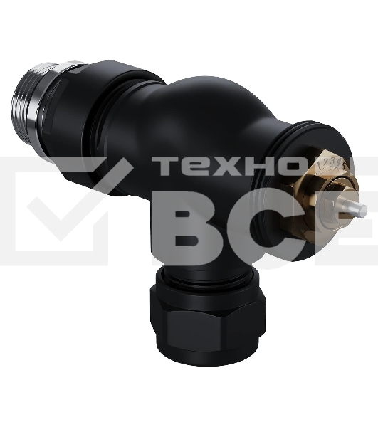 Набор термостатический осевой Royal Thermo Design Pro 15мм М30х1,5 черный