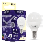 Лампа светодиодная TOKOV ELECTRIC 10Вт G45 3000К Е14 176-264В, фото 1