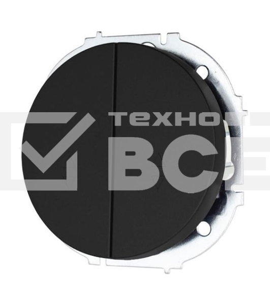 Выключатель проходной 2-кл. СП OSEN 10А IP20 механизм черный бархат LEZARD 743-4288-106