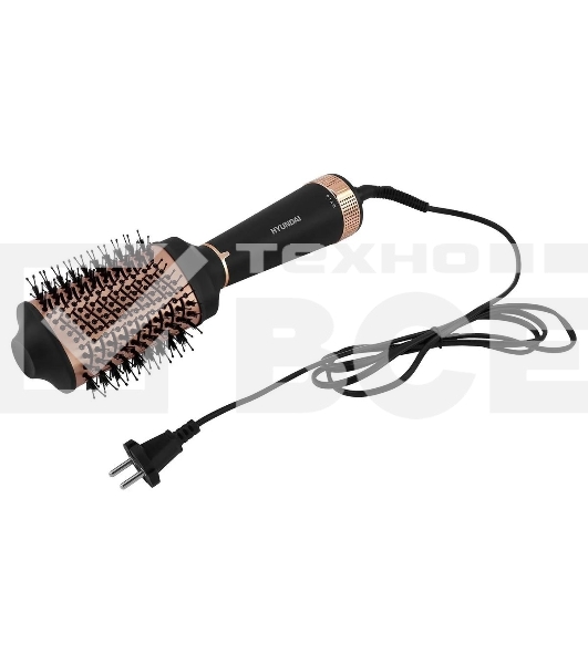 Фен-щетка Hyundai H-HB0115 черный, 1200 Вт, ионизация