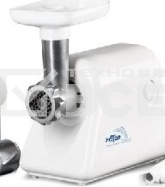 Мясорубка электрическая Ротор Дива Р ЭМШ 35/300-3 белый, 1500 Вт, 0.6 кг/мин, реверс, защита от перегрузки, насадки - 4