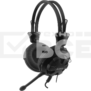 Наушники с микрофоном A4Tech HS-28 черный 1.8м мониторы оголовье (HS-28 (BLACK))