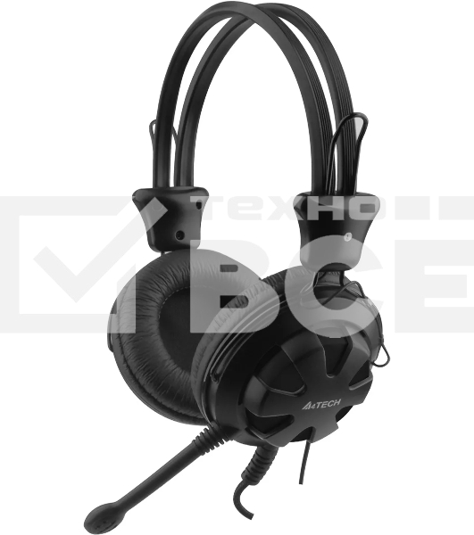 Наушники с микрофоном A4Tech HS-28 черный 1.8м мониторы оголовье (HS-28 (BLACK))