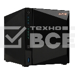 Сетевое хранилище ASUSTOR AS3304T 4-Bay NAS/MPl/Cel 1.4GHz Quad Core/2GBDDR4/noHDD,LFF(HDD,SSD),/1x1GbE(LAN)/3xUSB3.2; 90IX01L0-BW3S00, фото2