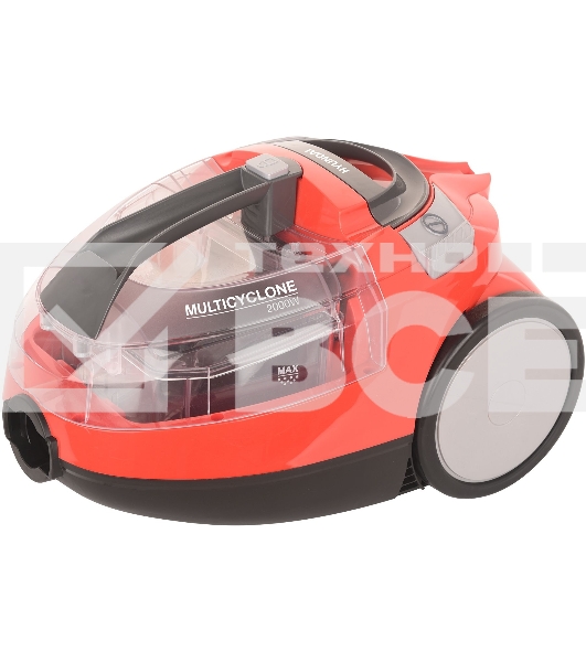Пылесос Hyundai HYV-C3075 красный, 380/2000 Вт, уборка сухая, пылесборник контейнер 1.5 л