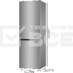 Холодильник Gorenje NRKE62XL серебристый металлик двухкамерный 203/99л морозилка снизу, No Frost, фото5