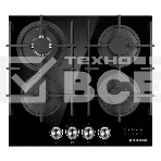Варочная поверхность Kuppersberg FG 68 B газ, High-Tech, 60 см, автоматический электроподжиг, газ-контроль, форсунки под сжиженый газ, механическое/сенсорное управление, таймер, блокировка панели управления, подсветка панели управления, SABAF конфорки, чу, фото 1