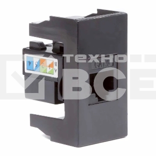 Розетка DKC RJ-45 кат. 6, Viva,1 мод., черный