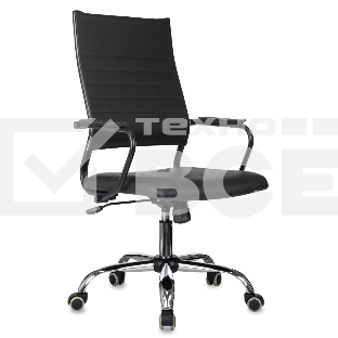 Кресло руководителя Бюрократ CH BALANCE SL Line черный экокожа крестов. металл хром