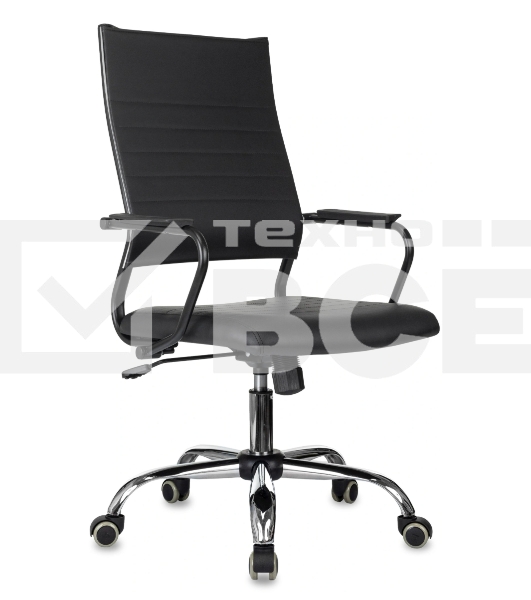 Кресло руководителя Бюрократ CH BALANCE SL Line черный экокожа крестов. металл хром