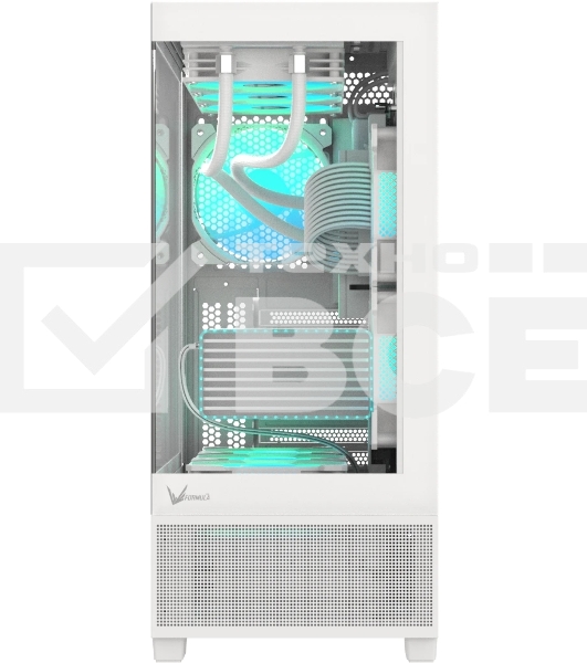 Компьютерный корпус AeroCool / Formula V Line Crystal E1 White, ATX, TYPE-C*1, USB3.0*2, Switch Display Panel