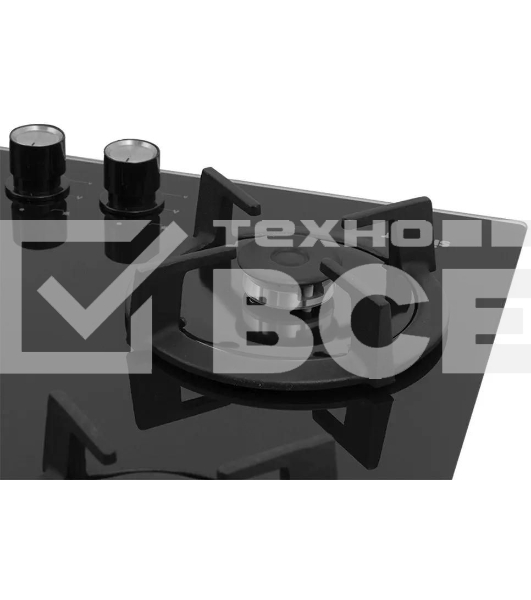 Газовая варочная панель Simfer H45N30B416, 3 конфорки, закаленное стекло, черный