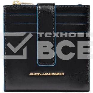 Чехол для кредитных карт Piquadro Blue Square PP6843B2R/N черный натур.кожа