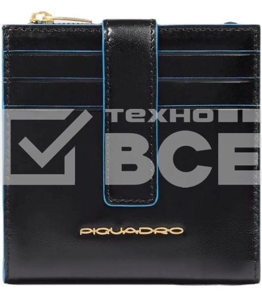 Чехол для кредитных карт Piquadro Blue Square PP6843B2R/N черный натур.кожа