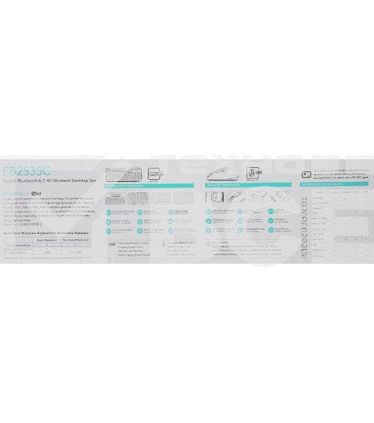 Комплект клавиатура+мышь A4Tech FStyler FB2535C беспроводной, USB + Bluetooth, 2000 DPI, черный