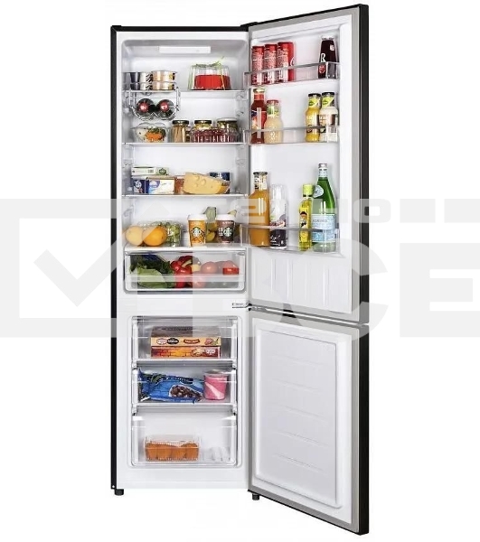 Холодильник Maunfeld MFF176SFSB черный двухкамерный 188/75л морозилка снизу, ручная разморозка