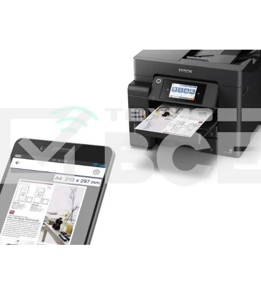 МФУ струйное Epson L6550 (C11CJ30404), A4, цветной, печ. до 25/12 стр/мин.(ч/б/цв.), скан. до 27.5 стр/мин., 4800x2400 dpi (печ.), 2400x1200 dpi (скан.), Ethernet, USB, Wi-Fi